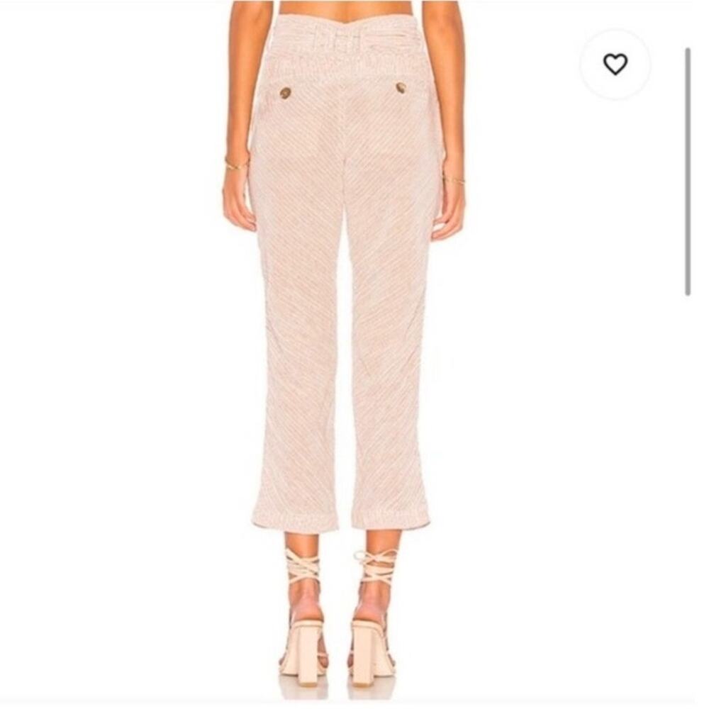 Free People Rumors pants white gray striped yarn died size 0 high waist harem - Picture 4 of 16